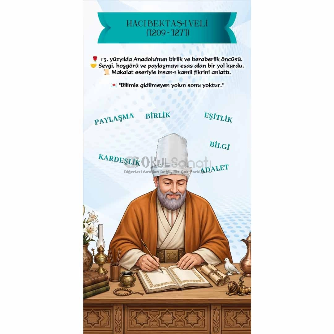 Hacı Bektaş-ı Velî Türk Büyükleri Kapı Giydirme